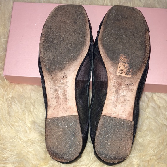 & Other Stories captoe black leather and mesh ballet flats, size 36 - Picture 5 of 8